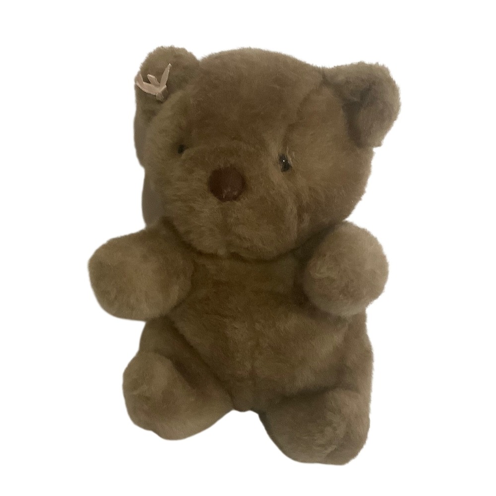 Vintage 1985 Applause Popover Teddy Bear Brown Plush 9" Wallace Berrie Toy